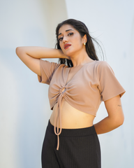 Ramila V Neck Crop Top