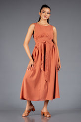 OCTIVIA-Charm Front Belted Dress