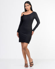 CAMELLIA -ONE SHOULDER MINI DRESS