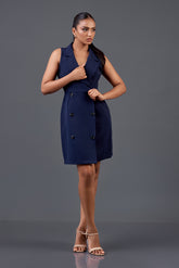 KYLIE - BUTTON DOWN BLAZER MINI DRESS