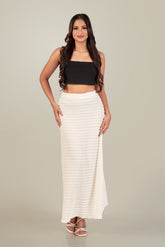 MIAMI-TEXTURED MAXI SKIRT