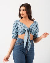 Azura tie-up crop top