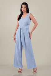 LULIE-Belted Wide-Leg Jumpsuit