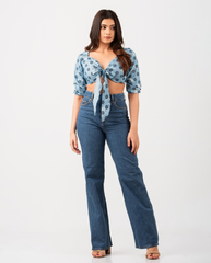 Azura tie-up crop top