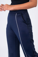 IVY-Stripe Wide-Leg Pants