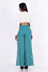 LAGARTHA-Floral Panel Pant