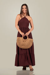 Tessa-Neck-Cross Maxi Dress