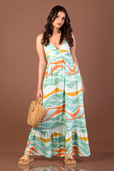 ANNA-Wave Maxi Dress