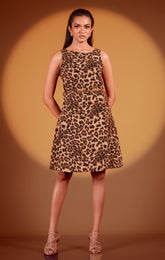 ELENA-Sleeveless Cowl Neck Mini Dress