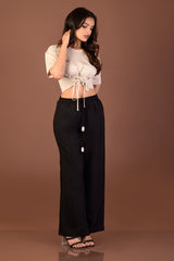 TOBY-Drawstring Wide-Leg Pants