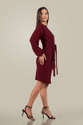 Willow- Front Tie-Waist Midi Dress