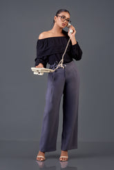 AMARA - TIE DETAIL WIDE LEG PANT