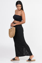 SYDNEY-MIDI LACE SKIRT