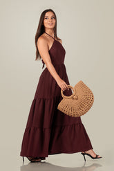 Tessa-Neck-Cross Maxi Dress