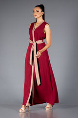 EMIRA-Tie-Waist Maxi Dress