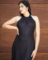 Alisa Halter Neck maxi dress