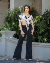 Jerry Printed Tie-Up Croptop