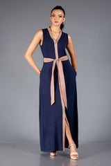 EMIRA-Tie-Waist Maxi Dress