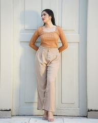 Emily square neck stretch top