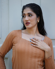 Emily square neck stretch top