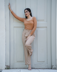 Emily square neck stretch top