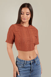 Kathy- Rustic Charm Crop Top