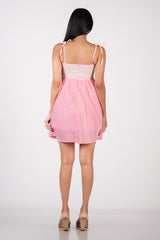 XENA-Tie-Shoulder Mini Dress