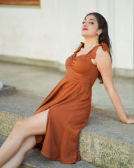 Clara Tie up Midi Dress