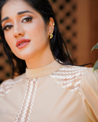 Tyla Puff Sleeve Mesh Blouse