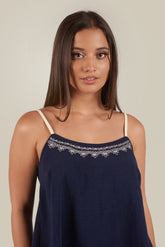 Bellie- Embroidered Skinny Top