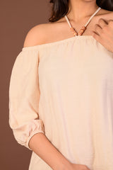 VANIYA-Off-Shoulder Mini Dress
