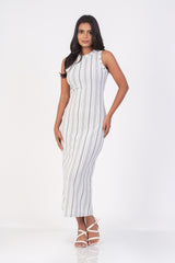CLEO-STRIPE BODYCON DRESS