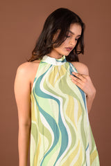 LINDY-Tropical Wave Maxi Dress