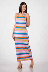ELINA-Rainbow Breeze Maxi Dress