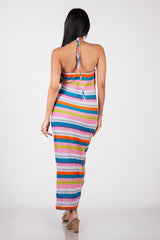 ELINA-Rainbow Breeze Maxi Dress