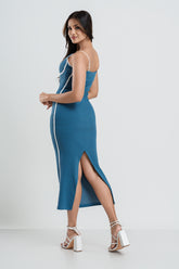 ELINA - CONTRAST LINE DRESS