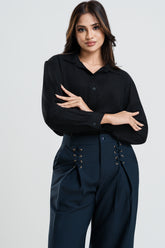 OLIA - BACK LACE DETAIL SHIRT
