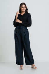 LUXE-DECORATIVE FRONT EYELET PANT