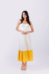 Contrast Hem, Halter Maxi Dress