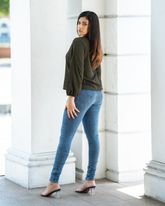 Riley Front tie detailed, Long sleeve Top