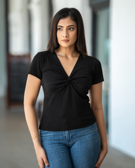 Peyton Knot detailed, Short sleeve Top