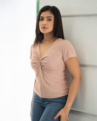 Peyton Knot detailed, Short sleeve Top