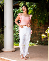 Rose Bottom Gathered Pant