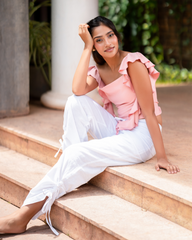 Rose Bottom Gathered Pant