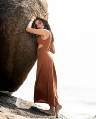 Marina Front Open Maxi Dress