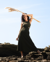 Solene Tie Up Maxi Dress