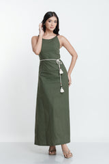 FIONA TASSEL BELT DRESS