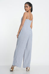 PERRY- ASYMETRICAL PINSTRIPE JUMPSUIT