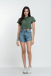 Daniel Buttoned crop shirt