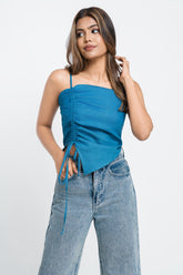 GISELLE-SIDE RUCHED TOP